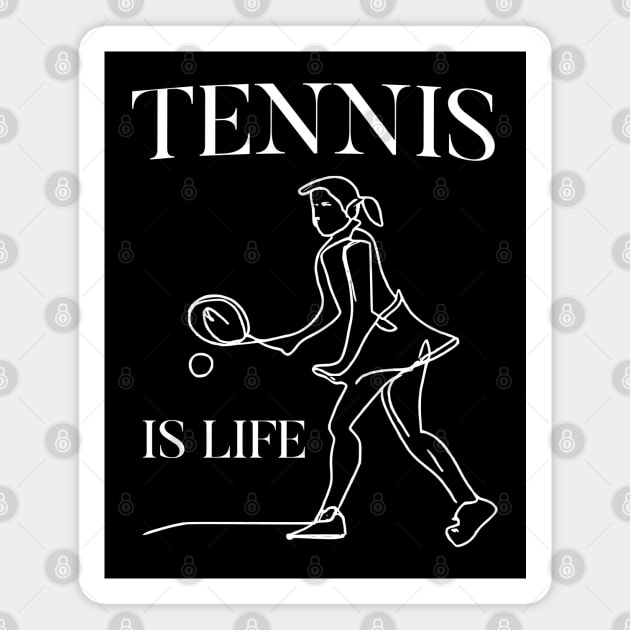 Tennis Playing Girl Magnet by JoeStylistics